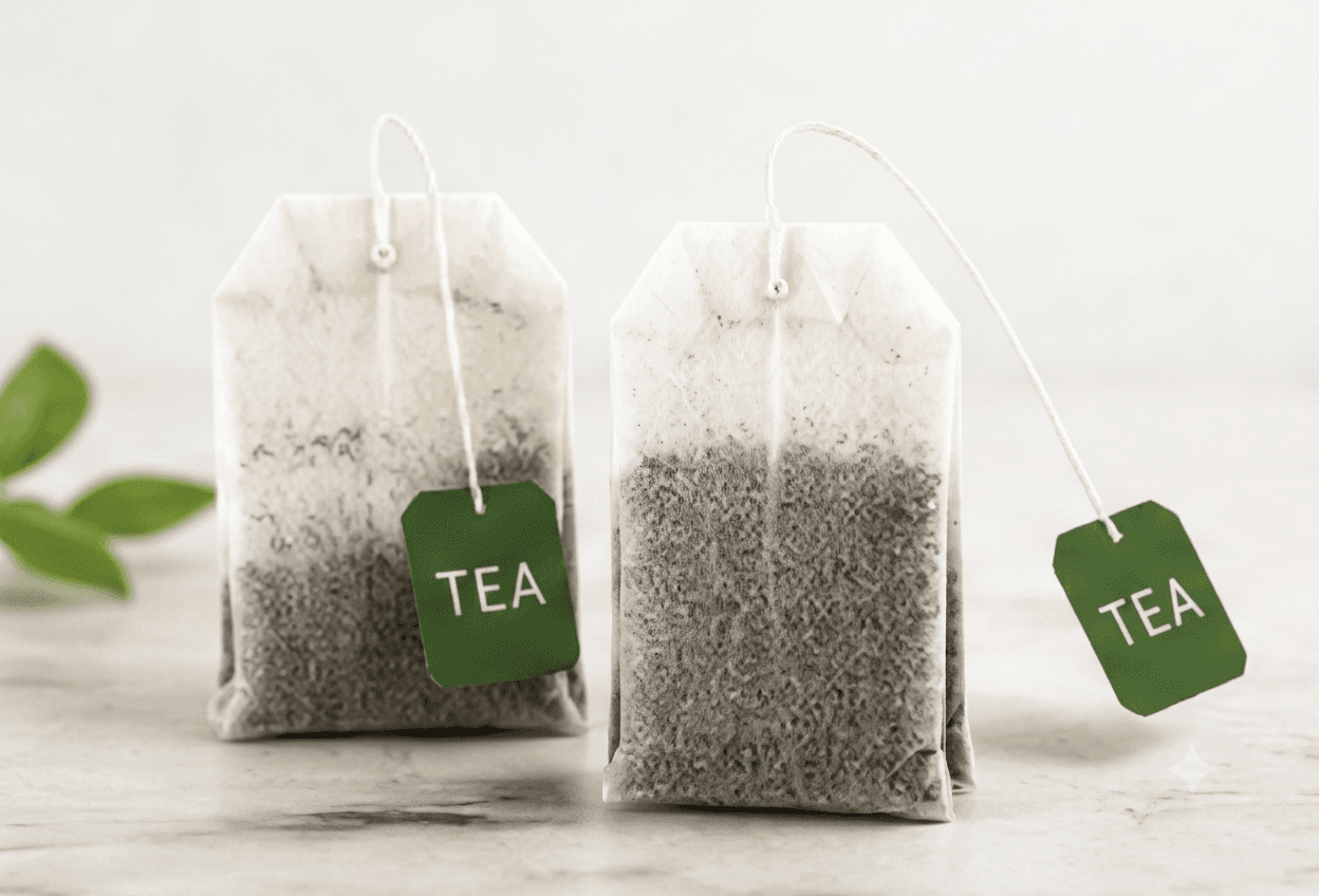 Double chamber tea bag